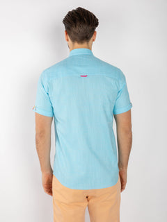 PASTEL TEXTURE SHORT SLEEVE SHIRT - Claudio Lugli Shirts