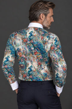 Peacock Feather Tuxedo Shirt - Claudio Lugli Shirts