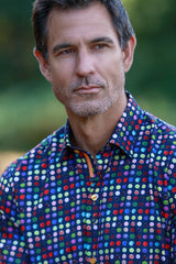 Pinstripe Polka Dot Print Shirt - Claudio Lugli Shirts