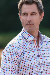 Pinstripe Polka Dot Print Shirt - Claudio Lugli Shirts