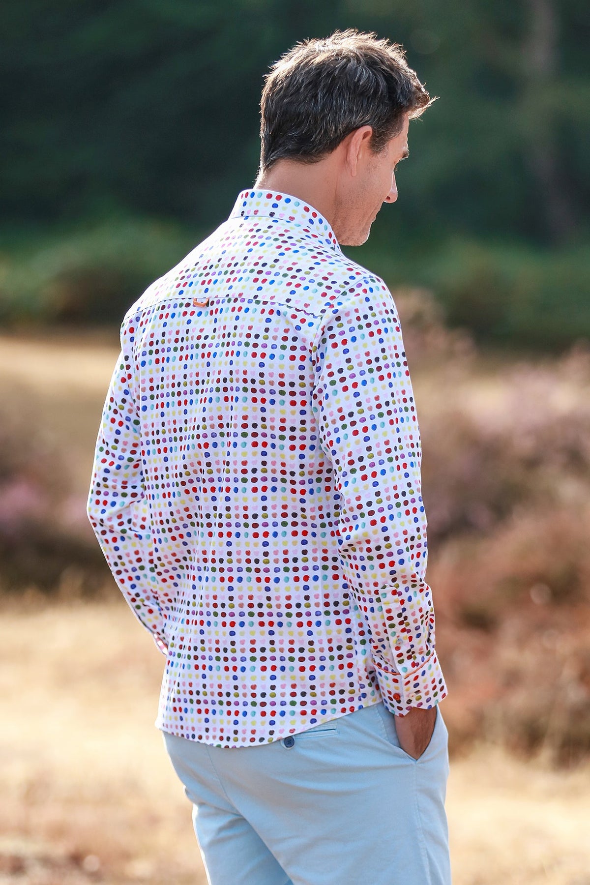 Pinstripe Polka Dot Print Shirt - Claudio Lugli Shirts