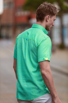 Pixel Check Short Sleeve Shirt - Claudio Lugli Shirts