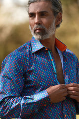 PIXEL MATRIX PRINT SHIRT – Premium Men's Patterned Shirt by Claudio Lugli | Bold Design, Tailored Fit, Best Printed Shirts