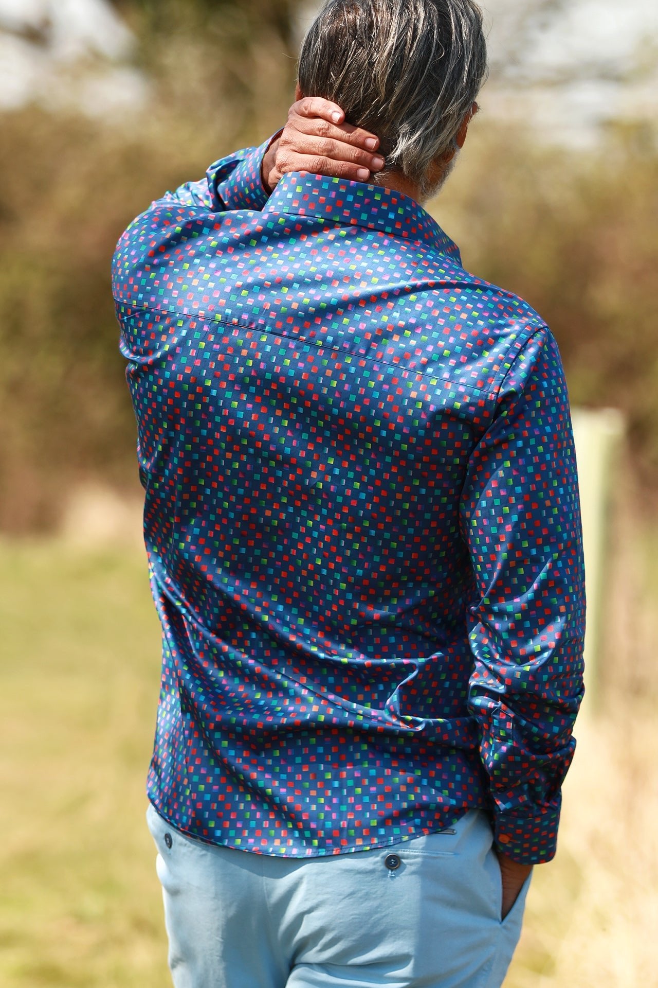 PIXEL MATRIX PRINT SHIRT – Premium Men's Patterned Shirt by Claudio Lugli | Bold Design, Tailored Fit, Best Printed Shirts