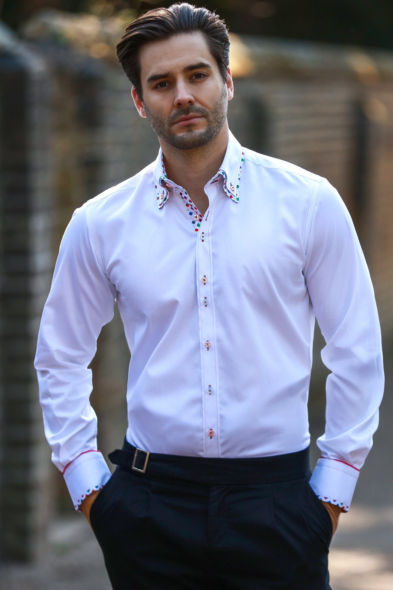 PLAIN DOUBLE COLLAR LONG SLEEVE - Claudio Lugli Shirts
