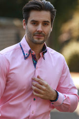 PLAIN DOUBLE COLLAR LONG SLEEVE - Claudio Lugli Shirts