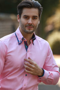 PLAIN DOUBLE COLLAR LONG SLEEVE - Claudio Lugli Shirts