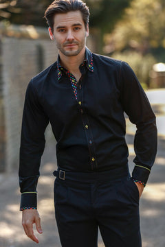 PLAIN DOUBLE COLLAR LONG SLEEVE - Claudio Lugli Shirts