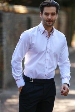 PLAIN DOUBLE COLLAR LONG SLEEVE - Claudio Lugli Shirts