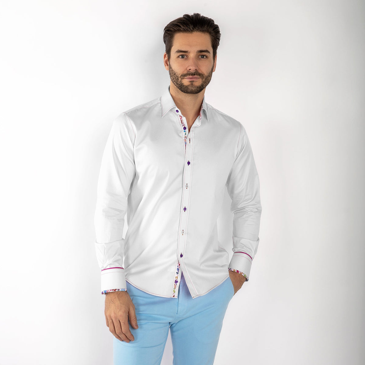 Plain Long Sleeve Shirt - Claudio Lugli Shirts