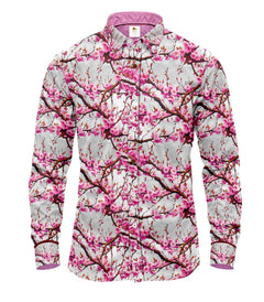 PLUM BLOSSOM PRINT SHIRT - Claudio Lugli Shirts