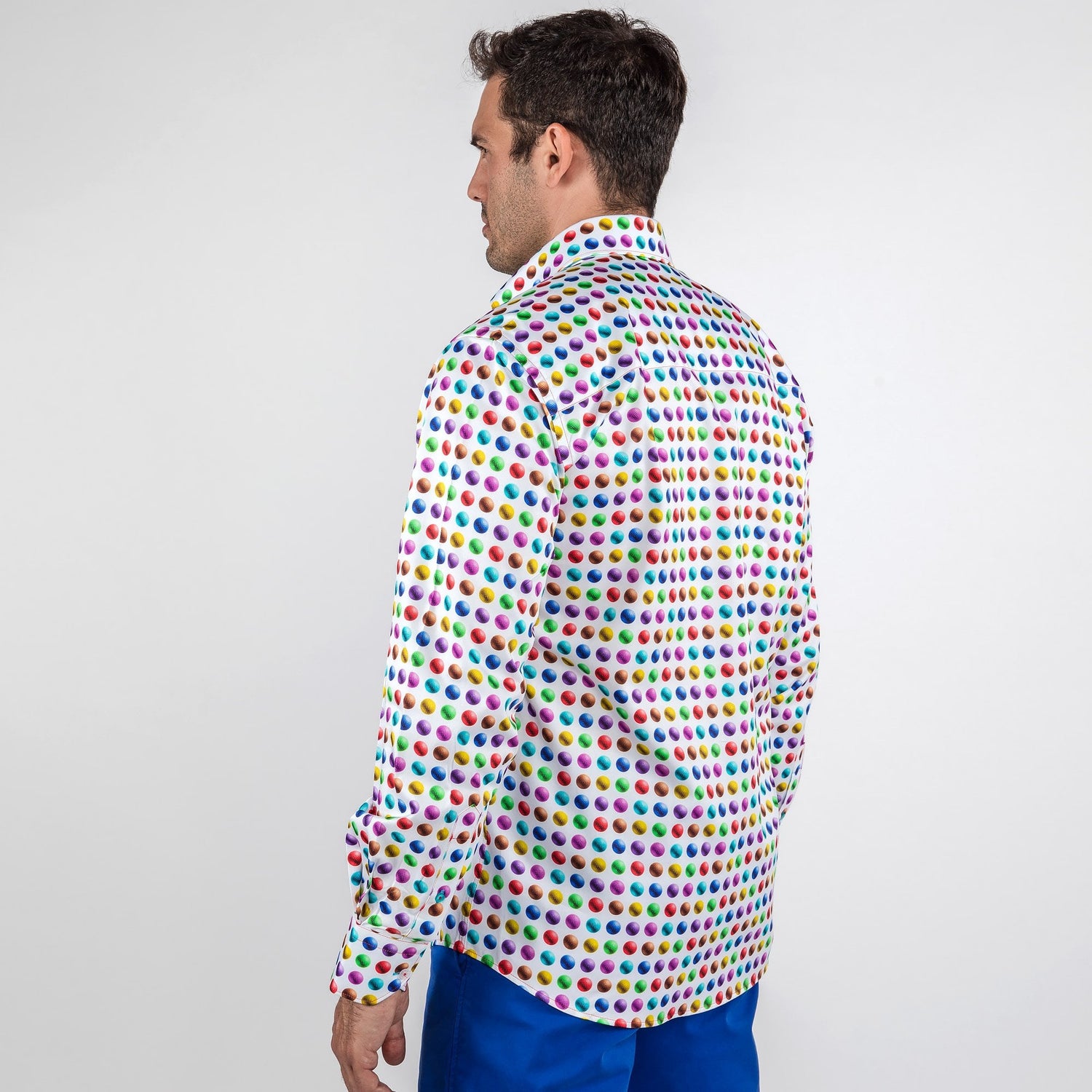 POLKA GROOVES MULTICOLOUR PRINT SHIRT - Premium Men's Patterned Shirt by Claudio Lugli | Bold Design, Tailored Fit, Best Printed Shirts