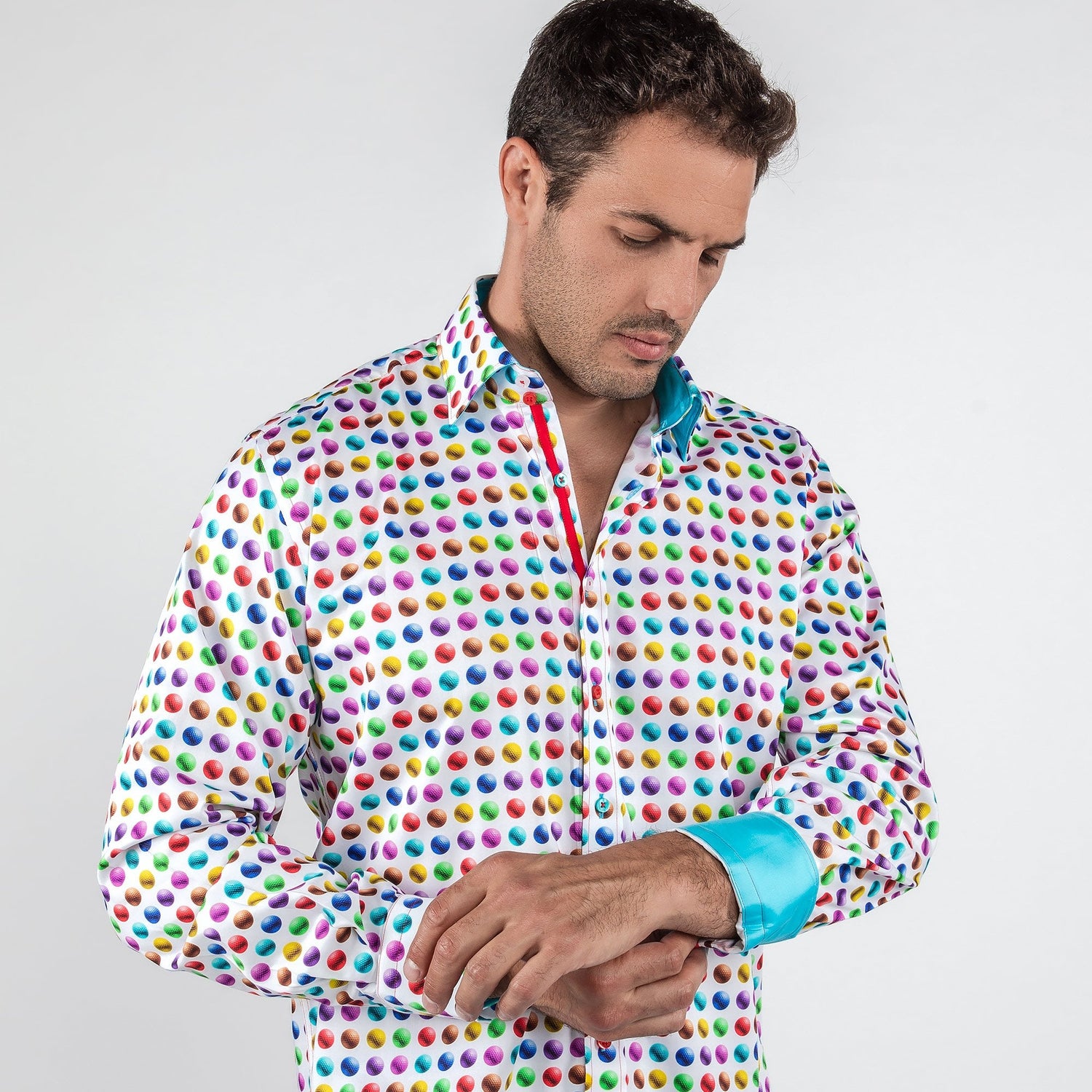 POLKA GROOVES MULTICOLOUR PRINT SHIRT - Premium Men's Patterned Shirt by Claudio Lugli | Bold Design, Tailored Fit, Best Printed Shirts