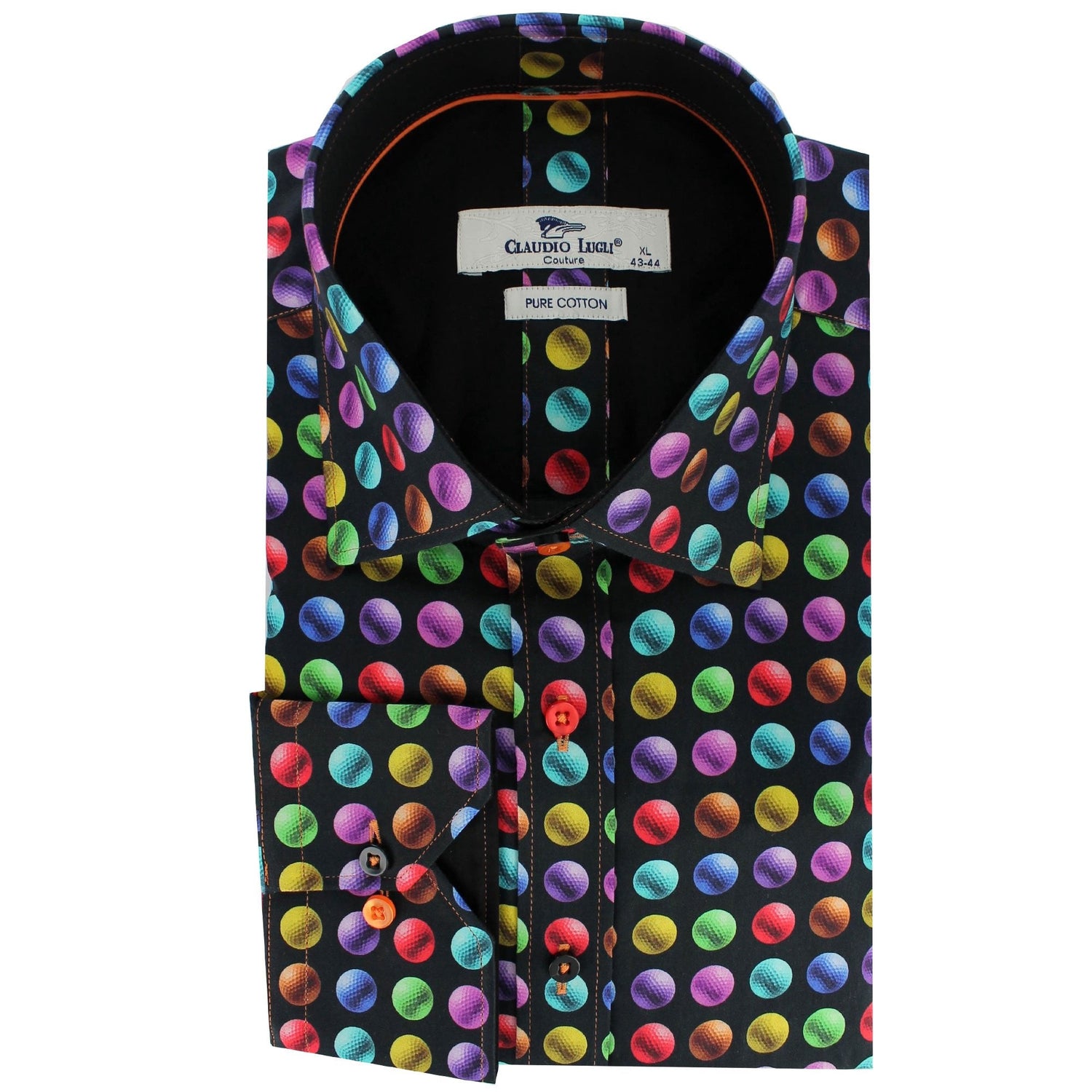 POLKA GROOVES MULTICOLOUR PRINT SHIRT - Premium Men's Patterned Shirt by Claudio Lugli | Bold Design, Tailored Fit, Best Printed Shirts