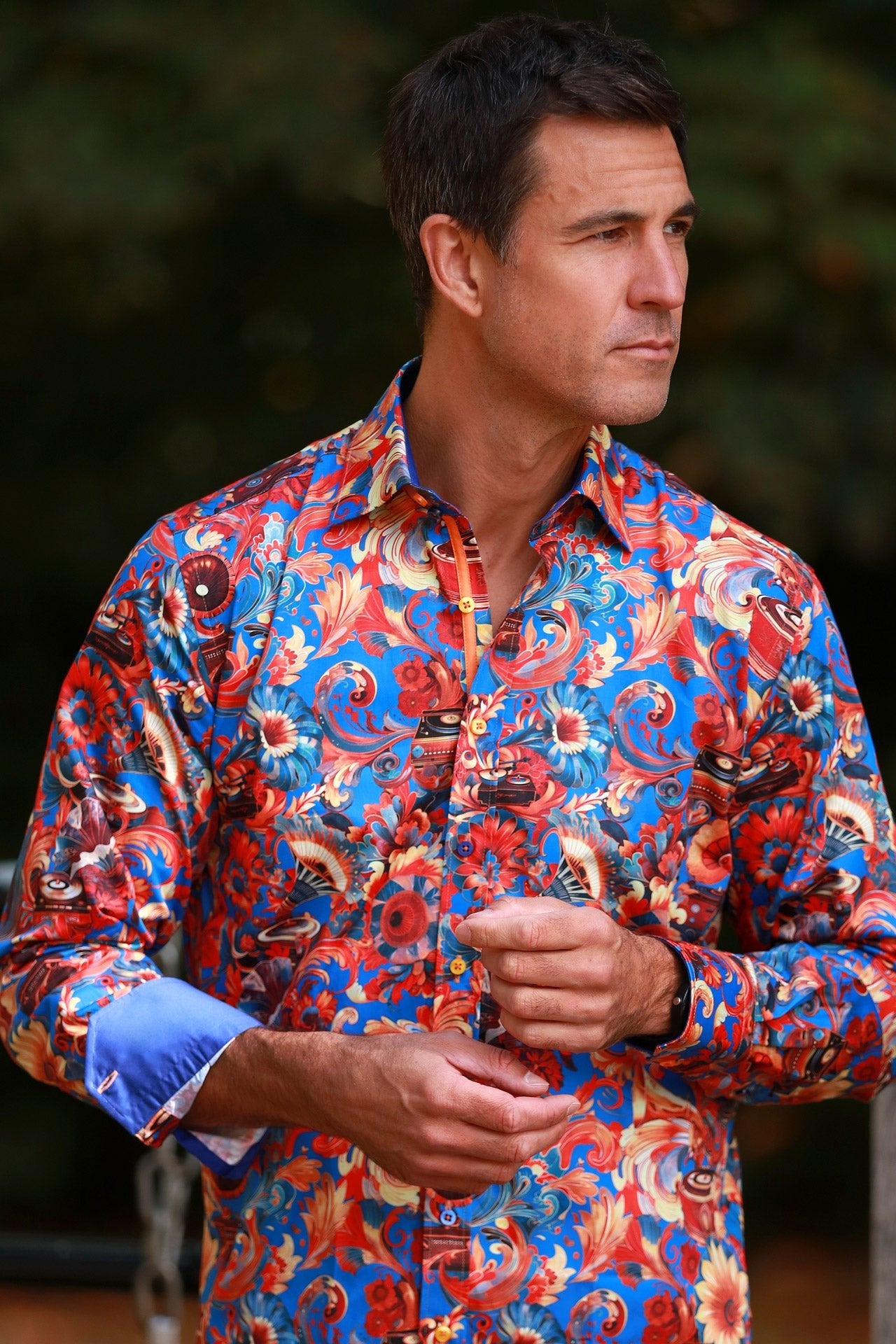 PSYCHEDELIC SYMPHONY PRINT SHIRT – Claudio Lugli Shirts