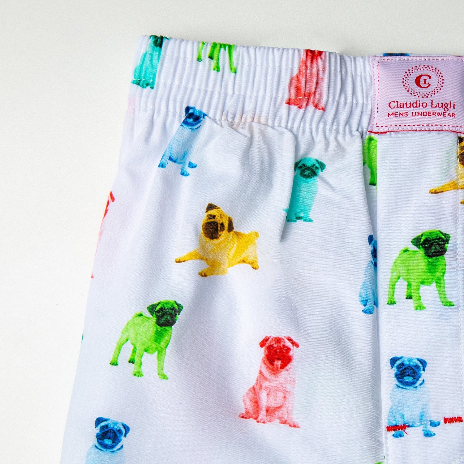 PUGS COTTON POPLIN PRINT BOXER SHORT - Premium Men's Patterned Shirt by Claudio Lugli | Bold Design, Tailored Fit, Best Printed Shirts