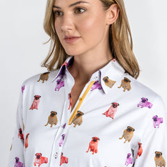 PUGS WOMENS  PRINT SHIRT - Premium Men's Patterned Shirt by Claudio Lugli | Bold Design, Tailored Fit, Best Printed Shirts
