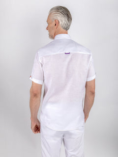 PURE LINEN SUMMER SHORT SLEEVE SHIRT - Claudio Lugli Shirts