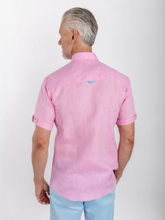 PURE LINEN SUMMER SHORT SLEEVE SHIRT - Claudio Lugli Shirts