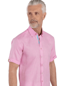 Pure Linen Summer Short Sleeve Shirt - Claudio Lugli Shirts