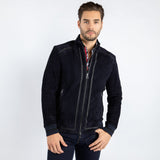 RACER SUEDE BOMBER JACKET - Premium Men's Patterned Shirt by Claudio Lugli | Bold Design, Tailored Fit, Best Printed Shirts