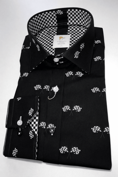 RACING FLAG MOTORSPORT PRINT SHIRT - Claudio Lugli Shirts