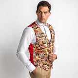 RACING RENAISSANCE VINTAGE PRINTED WAISTCOAT – Premium Men's Patterned Shirt by Claudio Lugli | Bold Design, Tailored Fit, Best Printed Shirts