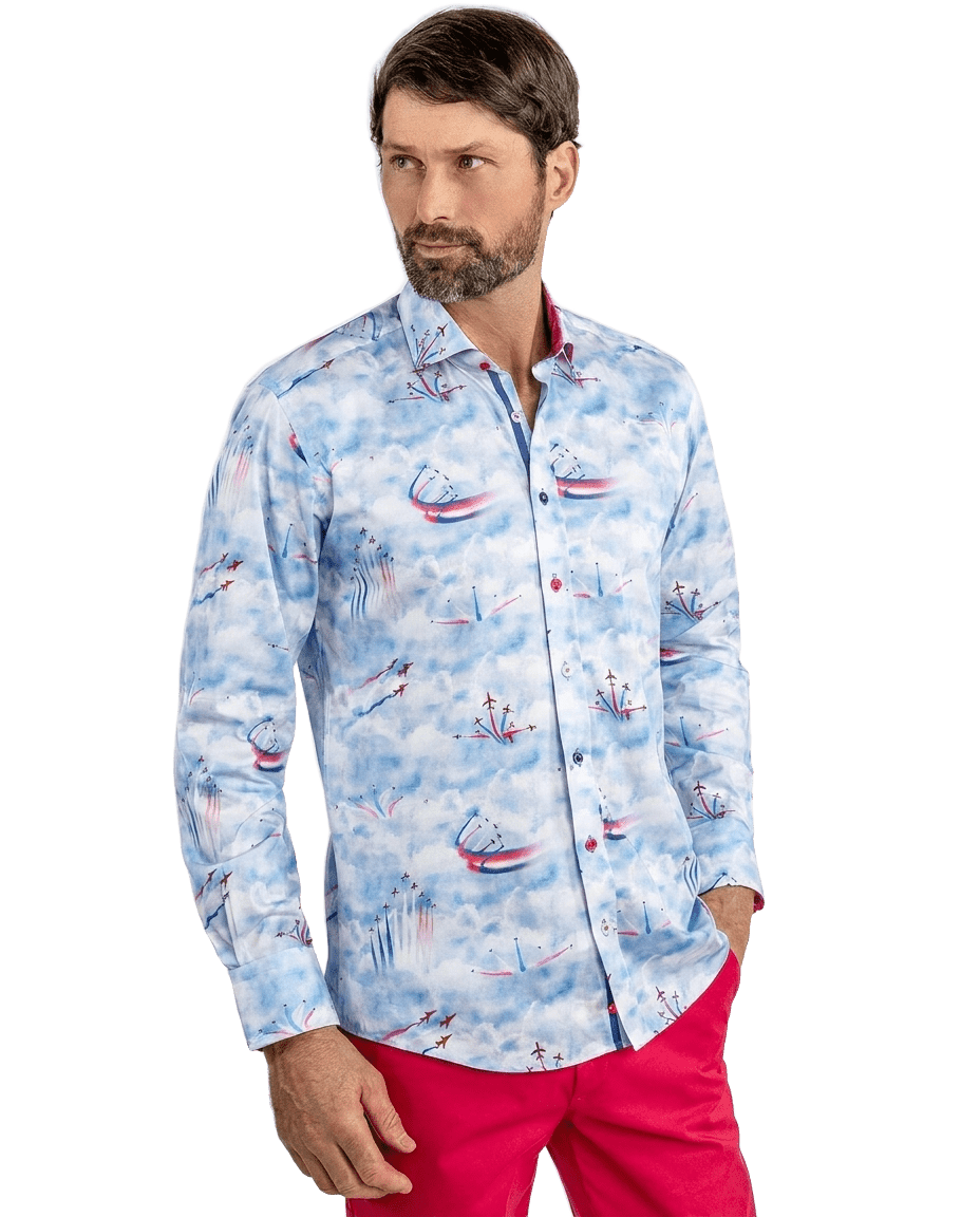 Red Arrow Planes Print Shirt - Claudio Lugli Shirts