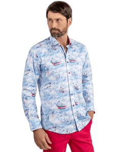 Red Arrow Planes Print Shirt - Claudio Lugli Shirts