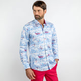 RED ARROW PLANES PRINT SHIRT – Premium Men's Patterned Shirt by Claudio Lugli | Bold Design, Tailored Fit, Best Printed Shirts