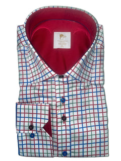 RED, WHITE, BLUE & GREEN CHECK - Claudio Lugli Shirts