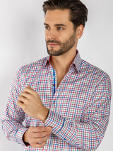 RED, WHITE, BLUE & GREEN CHECK - Claudio Lugli Shirts