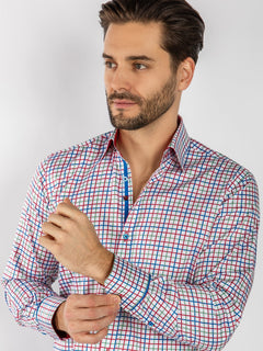 RED, WHITE, BLUE & GREEN CHECK - Claudio Lugli Shirts