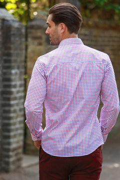RED, WHITE & PURPLE CHECK - Claudio Lugli Shirts