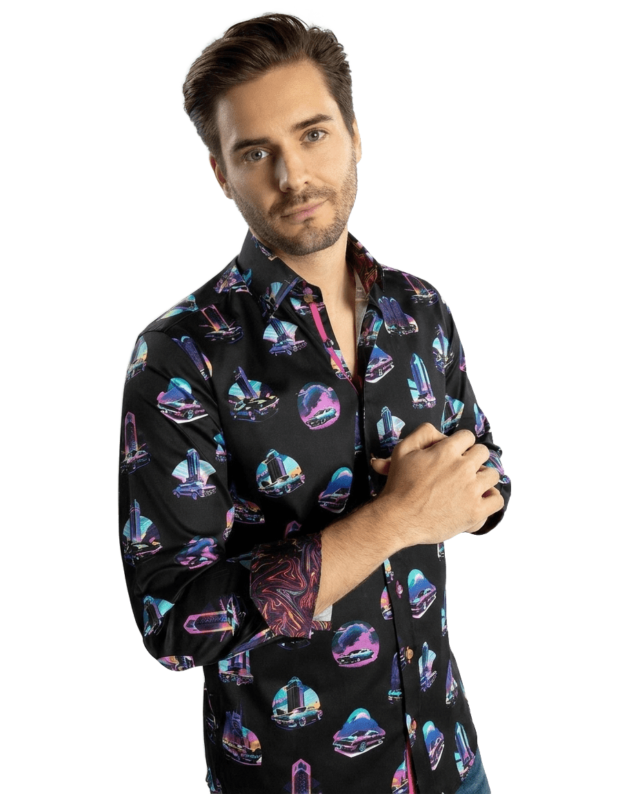 Retro Car Men Print Shirt - Claudio Lugli Shirts