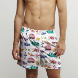 RUGBY SCRUM COTTON POPLIN PRINT BOXER SHORTS - Premium Men's Patterned Shirt by Claudio Lugli | Bold Design, Tailored Fit, Best Printed Shirts