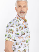 SAFARI ANIMAL PRINT SHORT SLEEVE SHIRT - Claudio Lugli Shirts