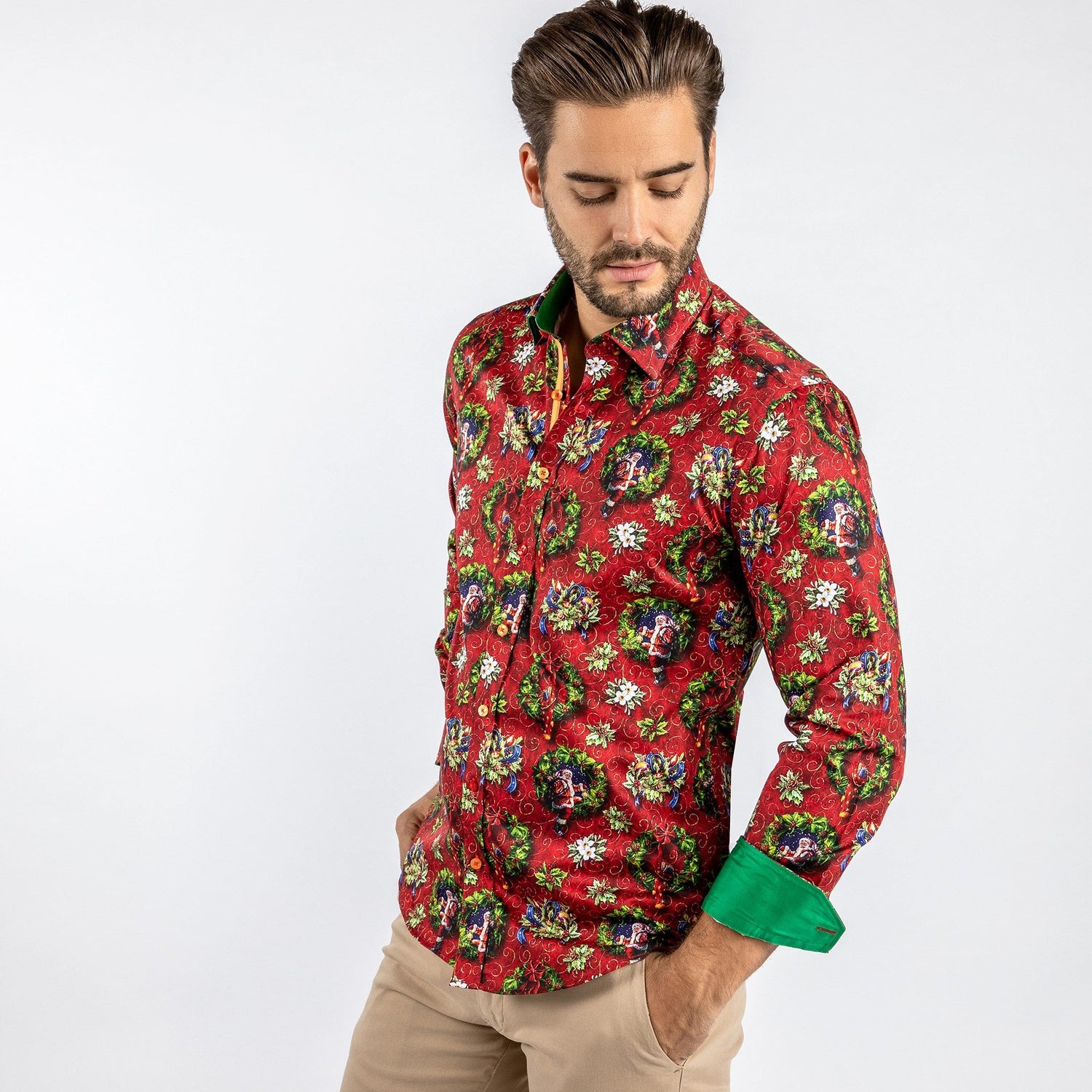 SANTA AND WREATH - Claudio Lugli Shirts