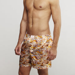 SANTORINI COTTON POPLIN PRINT BOXER SHORTS - Premium Men's Patterned Shirt by Claudio Lugli | Bold Design, Tailored Fit, Best Printed Shirts