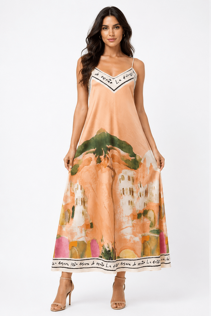 SANTORINI SLIP DRESS - Claudio Lugli Shirts