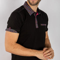 SIGNATURE DOGTOOTH POLO SHIRT - Claudio Lugli Shirts