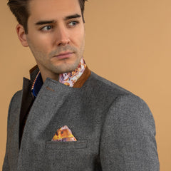 SIGNATURE EQUESTRIAN JACKET WITH SANTORINI LINING - Premium Men's Patterned Shirt by Claudio Lugli | Bold Design, Tailored Fit, Best Printed Shirts