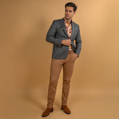 SIGNATURE EQUESTRIAN JACKET WITH SANTORINI LINING - Premium Men's Patterned Shirt by Claudio Lugli | Bold Design, Tailored Fit, Best Printed Shirts