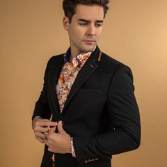 SIGNATURE EQUESTRIAN JACKET WITH SANTORINI LINING - Premium Men's Patterned Shirt by Claudio Lugli | Bold Design, Tailored Fit, Best Printed Shirts