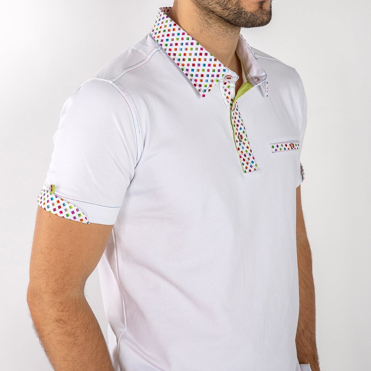 SIGNATURE PIXEL PRINT POLO SHIRT - Claudio Lugli Shirts