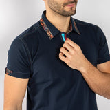 SIGNATURE POLO SHIRT WITH LEAVES INSERT - Claudio Lugli Shirts