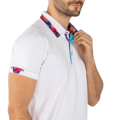 Signature Polo Shirt with Marble Insert - Claudio Lugli Shirts
