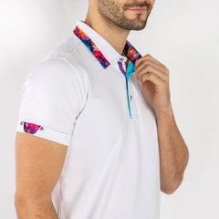 SIGNATURE POLO SHIRT WITH MARBLE INSERT - Claudio Lugli Shirts