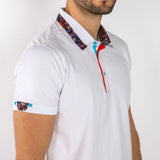SIGNATURE POLO SHIRT WITH ORNAMENTAL INSERT - Claudio Lugli Shirts
