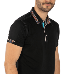 Signature Polo Shirt with Ornamental Insert - Claudio Lugli Shirts